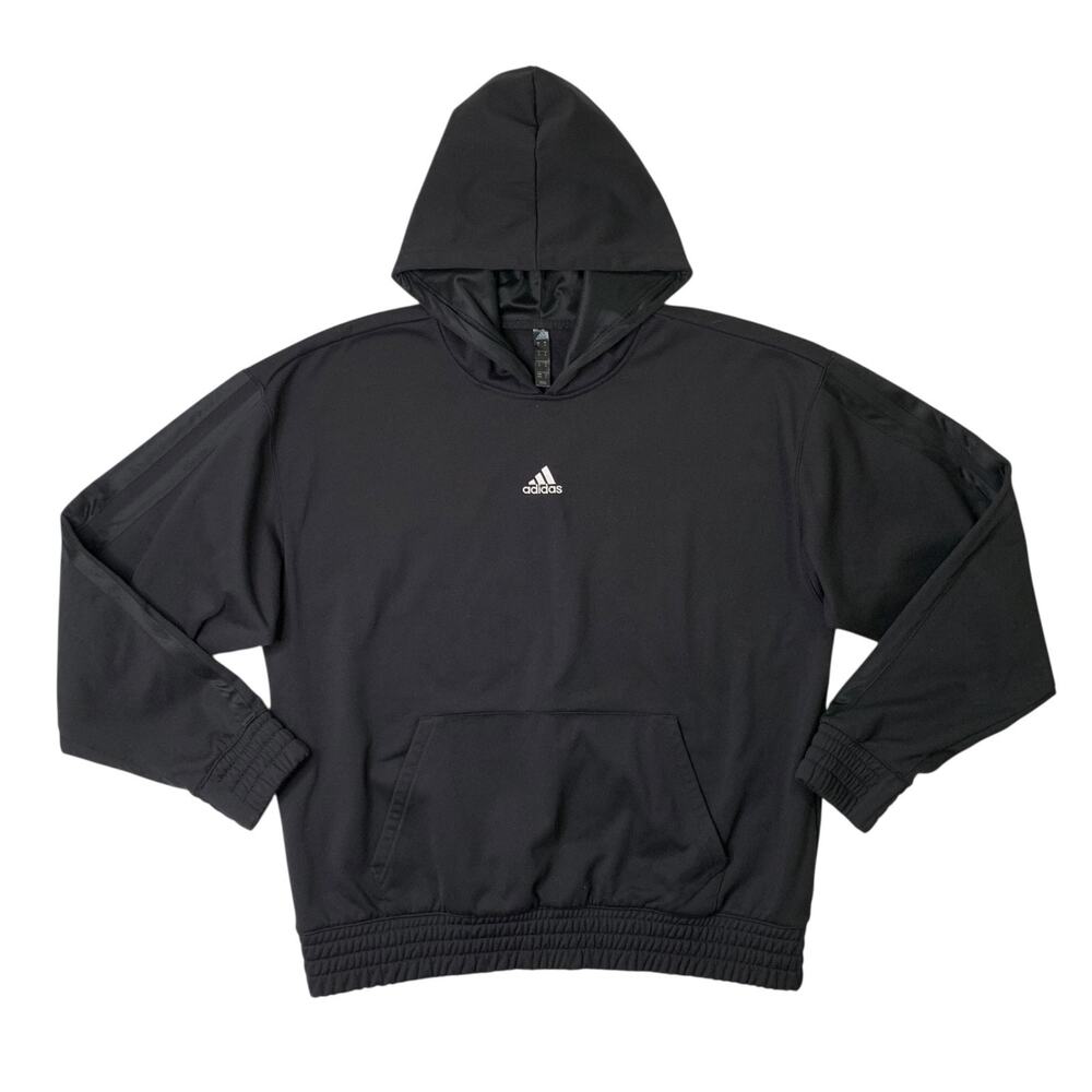 Adidas Sweatshirt Mens M Medium Black Legends Winter Basketball Hoodie Warm Up